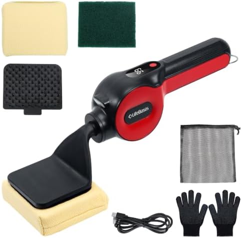 LifeBasis Cordless Electric BBQ Grill Cleaning Brush by LifeBasis