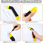 Blulu 11 Pcs Grout Float Set, Rubber Float, 6 Sponges, Angled Saw, Black - Image 5