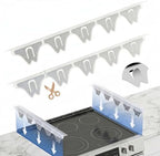 Silicone Stove Gap Covers with Stainless Steel, Oven Gap Filler Seals Gaps Between Stovetop and Counter, Stove Gap Guards Range Trim Kit, Easy to Clean Stove Gap Guard (Clear 2 Pack,25") by YUHFERA