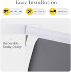 NICETOWN Linen 100% Blackout French Door Curtains, 1 Panel, Ivory White - Image 3