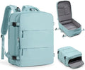 Large Travel Backpack Carry on Flight Approved Mochila De Viaje Carry on Backpack for Airplanes Spirit Airlines Personal Item Bag 18x14x8 Inches Travel Bag Traveling Backpack for Women Men Light Blue by coofay