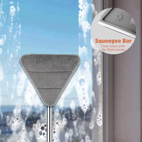 UIMO Wall Cleaner Mop with 94" Long Handle, Triangle Head Scrubber - Image 6