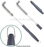 SUNRISE Fryer Brush with Long Handle (Stainless Steel with Plastic Handle, L Brush) - Image 3