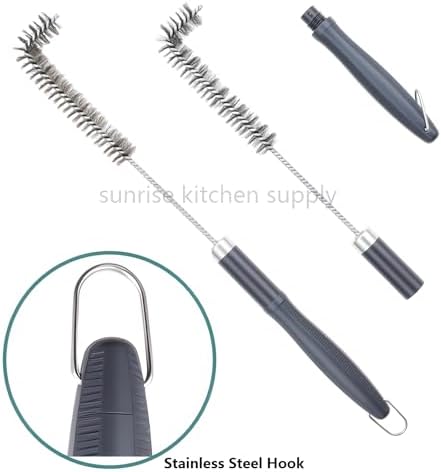 SUNRISE Fryer Brush with Long Handle (Stainless Steel with Plastic Handle, L Brush) - Image 3