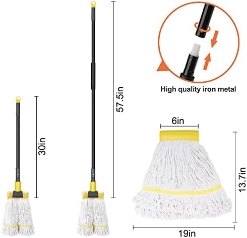 KeFanta Commercial Heavy Duty Industrial Mop with Extra Replacement Head - Image 3