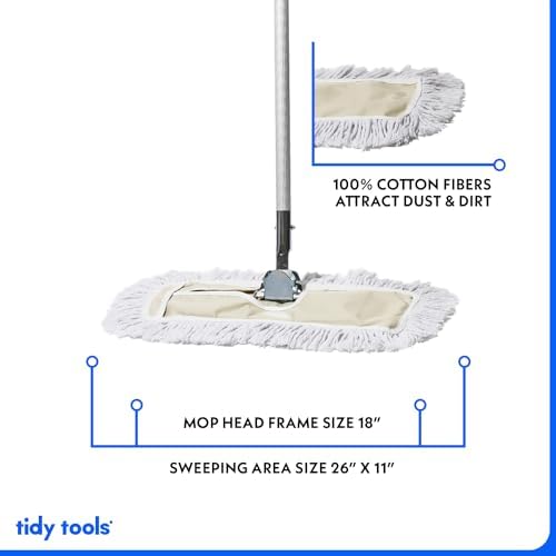 18 Inch Commercial Cotton Dust Mop & Floor Sweeper - Image 4