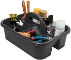 Akro-Mils 09185 Plastic Tote Tool & Supply Cleaning Caddy with Handle, 18-3/8-Inch x 13-7/8-Inch x 9-Inch, Black - Image 3