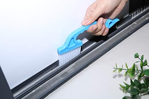 2pcs Hand-held Groove Gap Cleaning Tools Door Window Track Kitchen Cleaning Brushes (Sky Blue) - Image 4