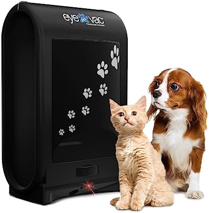 EyeVac Pet Touchless Vacuum Automatic Dustpan - Ultra Fast & Powerful - Great for Sweeping Cat Dog Pet Hair Food Dirt Kitchen, Corded Canister Vacuum, Bagless, Automatic Sensors, 1400 Watt (Black) by EYE-VAC