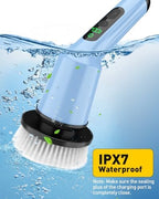 Electric Spin Scrubber for Bathroom, Shower Scrubber with Long Handle - Image 6