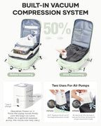 coofay Vacuum Backpack Travel with Pump Vacpack Travel Backpack with Vacuum System Compression Backpacks - Image 2