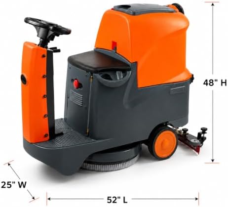 SUNMAX 22" Ride-On Floor Scrubber, 18.5-Gal Tanks, Lithium Battery - Image 5