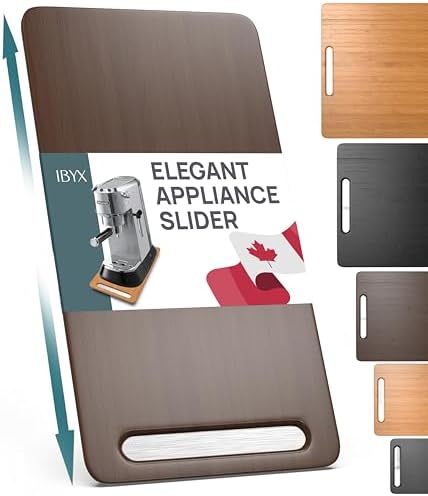 Ibyx Appliance Slider, Sliding Tray for Coffee Maker, 7.5x14.5 in, Brown by Ibyx