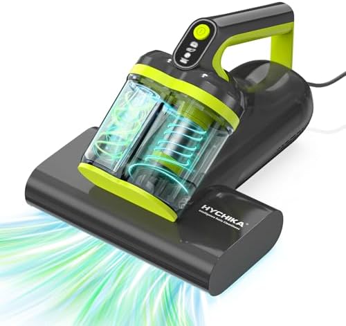 Mattress Vacuum Cleaner UV for Pet Hair,16kPa Power Suction UV Bed Vacuum Cleaner,140°F Heated Function,Ultrasonic High Tapping,HEPA Filter,Bed Vacuum for Sofa, Couch, Crib(Corded,4.5Amp) by HYCHIKABetterToolsforBetterLife