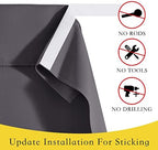 NICETOWN Grey French Blackout Door Curtain for Front Back Window Cover - Image 3