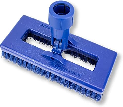 SPARTA 3638831EC14 Polyester Rectangle Scrub Brush, Floor Brush, Cleaning Brush With Swivel Head For Cleaning, 8 Inches, Blue by SPARTA