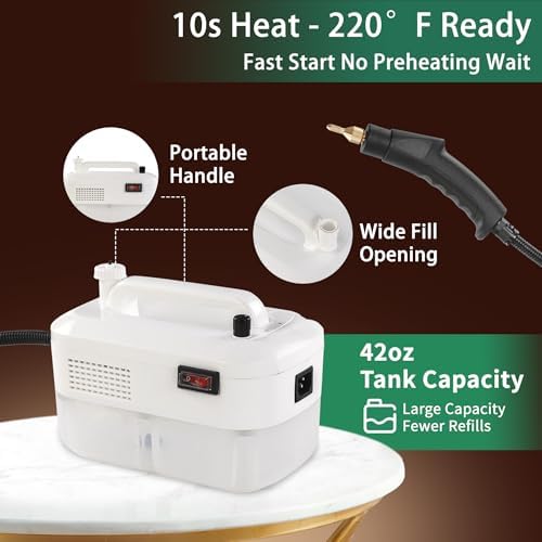 Handheld Steam Cleaner with 12pcs Accessories for Kitchen, Bathroom, Car - Image 2