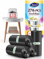 Teivio Mini Black Trash Bags 0.5 Gallon 276 Count 11"x12" Bathroom by Teivio