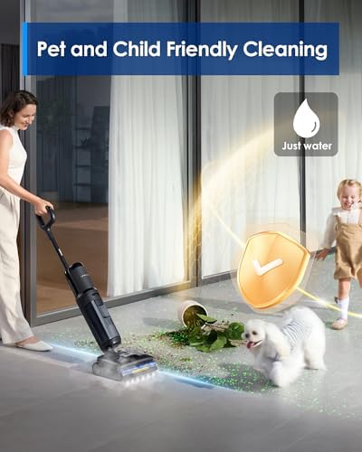 Tineco Floor One S7 Stretch Steam Cordless Wet Dry Vacuum Steam Mop All-in-One, 320℉ HyperSteam, 180° Lay-Flat, Anti-Tangle Design, FlashDry Self-Cleaning, Up to 75 Min Runtime - Image 4