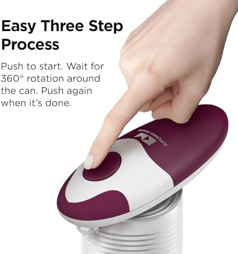 Kitchen Mama Auto 2.0 Electric Can Opener, Burgendy Mist - Image 4