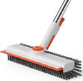 AIR U+ Floor Scrub Brush with Long Handle, 3-in-1 Rotating Head & Squeegee by AIRU