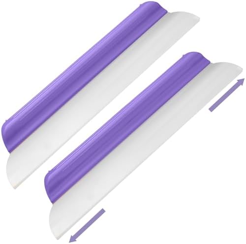2 Pack 14 Inch Car Drying Squeegee Purple Silicone Window Blade by Lanties