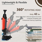 Commercial Walk-Behind 17" Floor Scrubber Buffer Polisher Machine, Dual Brushes, Dual Pads & Dual Drivers, 13000 sqft/h, for Wood, Ceramic Tiles, Terrazzo, PVC & Marble White - Image 5