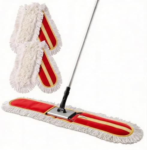 CLEANHOME 36" Commercial Dust Mops for Tile Hardwood Floor Cleaning, Red by CLEANHOME