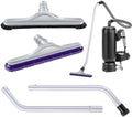 Replacement 2 Piece Vacuum S Wand with 14" Floor and Carpet Brush Compatible with ProTeam Backpack Vacuums Compatible with Hoover C2401 Backpack Vacuum(Purple & Grey Nylon Brush) by HappyAlley