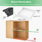 Pull Out Cabinet Organizer with Nano Adhesive, Heavy Duty Full-Extension Slide-Out Drawer for Kitchen Cabinet Organizers and Storage, No Drill Roll out Pantry Shelf, 15.8"W x 16.9"D x 3.1"H , White - Image 2