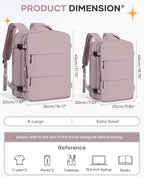 Travel Backpack Carry On Flight Aapproved Personal Item Travel Bag Mochila De Viaje Travel Backpack For Men Spirit Airlines Personal Item Bag 18x14x8 Carry On Backpack For Airplanes Lotus Root Pink - Image 3