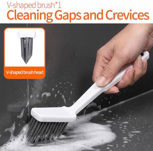 16PCS Crevice Cleaning Brush Set - Multi-Purpose Grout Cleaner Brush for Deep Cleaning Gap, Hard Bristle Scrub Brushes Tools, Cleaning Supplies for Household Use,Window, Kitchen, Bathroom - Image 5