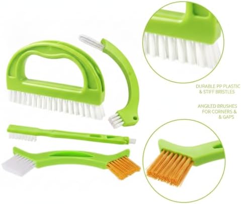 Grout Cleaning Brush Set, 4-Piece Tile Scrubbing Tool Kit for Narrow Gaps and Corners, Durable PP Plastic Crevice Cleaner for Bathroom Shower and Kitchen Backsplash (Set of 4) - Image 6