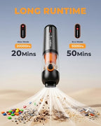 A10 Cordless Car Vacuum & Air Duster, 20000Pa 4-in-1 Portable Mini Vac | 7800mAh 50-Min Runtime, One-Touch Empty, Type-C Fast Charge for Home, Office, Keyboards, Pet - Image 4