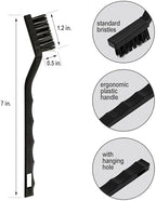 6Pcs Wire Brush Set, Stainless Steel/ Brass/ Nylon Bristle Brushes for Cleaning Rust, Scratch Wire Brushes for Cleaning Welding Slag, Paint and Dirt Removal - Image 5