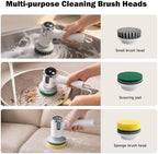 Electric Spin Scrubber, Cordless Power Scrubber & Electric Cleaning Brush with Replaceable Heads, Dual Speed IPX7 Waterproof Handheld Scrubber for Bathroom, Shower, Sink, Window, Tile Cleaning - Image 5
