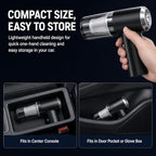 Handheld Vacuum Cordless, 28000Pa Powerful 4 in 1 Portable Vacuum Cleaner with HEPA Filter, Lightweight USB Rechargeable Mini Vacuum for Car, Pet Hair, Dust, Crumbs (Black) - Image 7