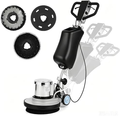 17" Commercial Floor Scrubber Tool, 1100W Heavy Duty Floor Buffer Polisher by Unknown