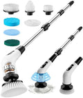 Electric Spin Scrubber, Shower Scrubber with Long Handle Cup Brushes by Liffllted