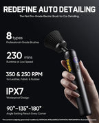 Fanttik Flip G10 Nano AutoCare Electric Car Interior Detailing Brush - Image 2