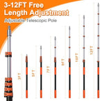 18FT Window Washing Kit, Squeegee with Telescopic Extension Pole - Image 5