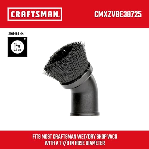 CRAFTSMAN CMXZVBE38725 1-7/8 in. Dusting Brush Wet Dry Vac Attachment - Image 3