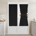 Vatge French Door Curtains - Rod Pocket Blackout Privacy Panel for Living Room/Kitchen Door Window Curtains, 1 Panel, W36 x L54, Black by Vatge