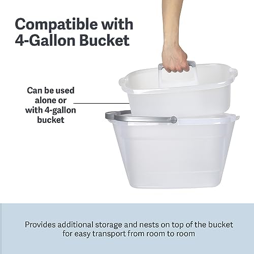 Casabella Plastic Multipurpose Cleaning Storage Caddy with Handle, 1.5-Gallon, Clear - Image 4
