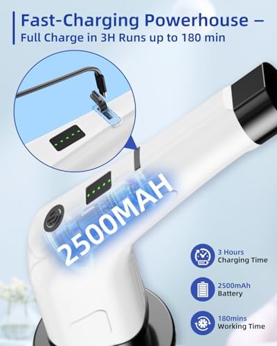 Cordless Electric Spin Scrubber with 360 RPM Power and 6 Brushes - Image 5