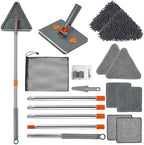 Base Board Cleaner Tool with Handle, Wall Cleaner Mop, 8 Pads by Feeloco