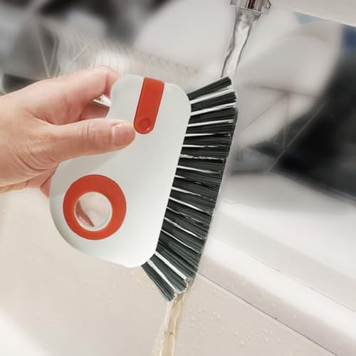 2 Pcs 2 in 1 Window Track Cleaner Tool,Crevice Cleaning Brush with Hidden Scraper, Efficient Window Sill Cleaner Tool,Sliding Door Track Cleane for Glass Door Grooves, Home Kitchen Bathroom Cleaning - Image 5