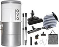 OVO 700 Airwatts Large and Powerful Central Vacuum System, Hybrid Filtration (with or Without Disposable Bags) 25L or 6.6 Gal, 30ft Carpet Deluxe Accessory Kit Included by OVOcentralvacuum