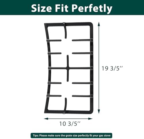 AEB73125001 Stove Grates Replacement Parts for LG 5 Burner Gas Stove Grates Cast Iron Wok Support Burner Wok Grate 19.6’’ x 10.6’’ Side Surface Burner LRG3061ST/01 LRG3061BD Stovetop Range Grate 1 Pcs - Image 2
