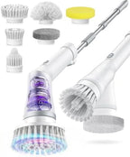 6-in-1 Cordless Electric Spin Scrubber with Long Handle by Lichffy